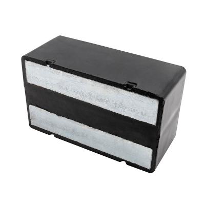 Gummibelagt neodymium blok magnet 85x50 mm med 10 mm gevindhals